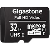 Gigastone 32GB Micro SD Card with Adapter, U1 C10 Class 10 90MB/S, Full HD available, Micro SDHC UHS-I Memory Card - Full HD Video Series