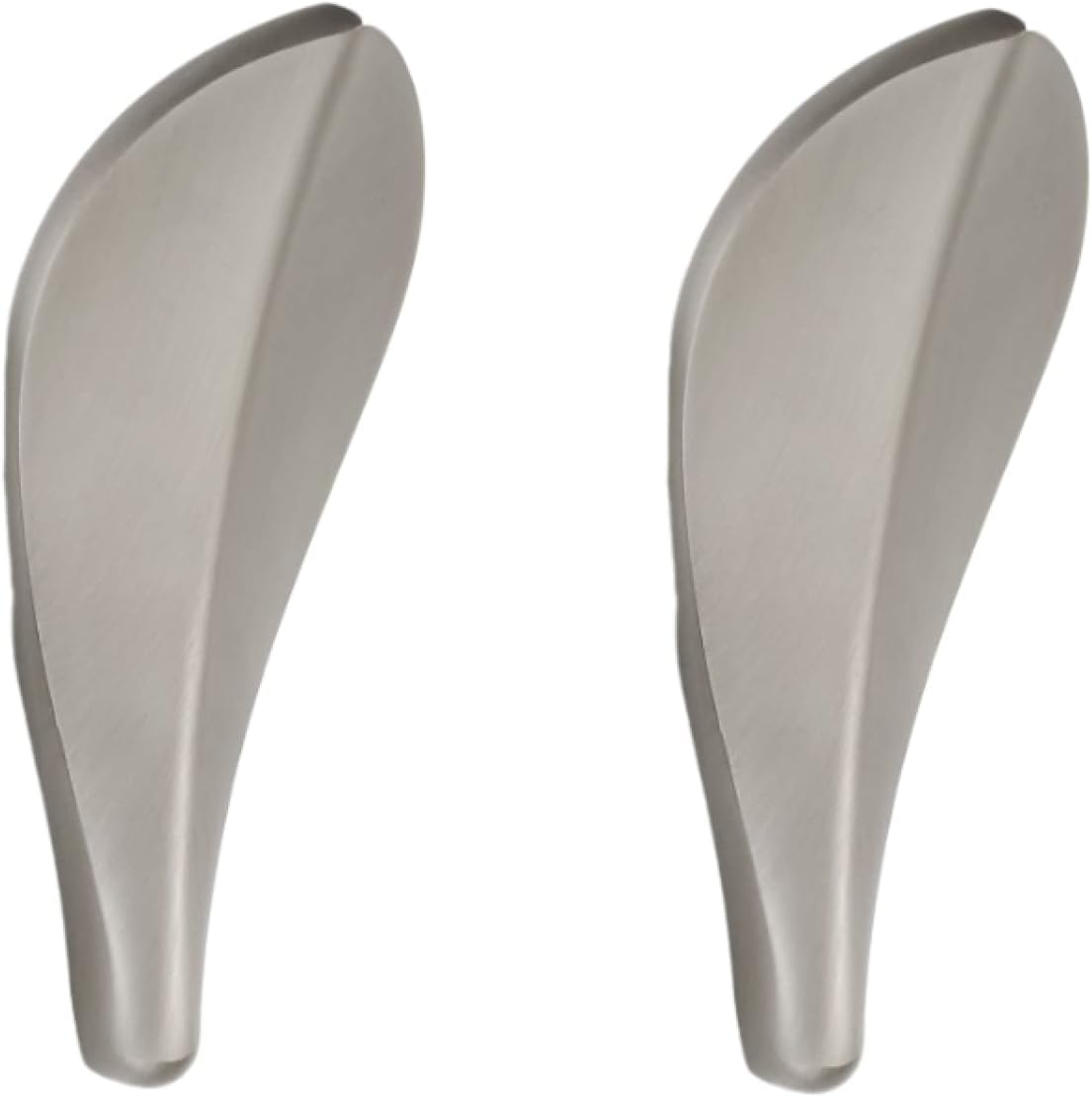Tnbccxn Black Cabinet Handles, 2 Pcs Entrance Clothes Hook Metal Clothes, Leaves-Matte Brushed