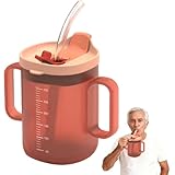 🎁【Cadeau Attentionné】Offrez ce gobelet à bec verseur pour seniors et témoignez de votre affection. Il reste bien en place, même avec des mains tremblantes – idéal pour les personnes âgées à mobilité réduite.