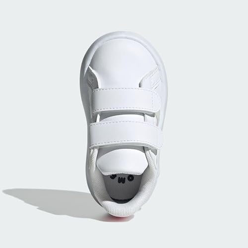 adidas Kids Grand Court 2.0 Shoes (Toddler) Sneaker, White/Crystal Jade/Clear Pink, 9 US Unisex