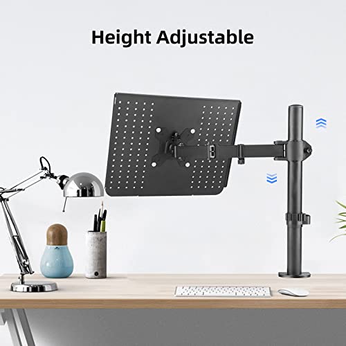 suptek Single Laptop Notebook Desk Mount with Tray for 13-27 inch Computer Screen, Fully Adjustable Laptop Desk Arm for Laptop Notebook up to 17’’, Weight up to 15.6 lbs - Image 6