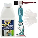 Complete Paint Stripper Wood & Metal Kit – Varnish Remover for Wood, Paint Remover for Metal, Multi Tool & Brush – 4 Piece Set