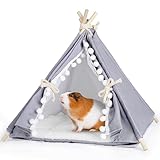 Guinea Pig Hideout, Guinea Pig Cages Accessories Tent Guinea Pig House Machine Washable Guinea Pig Tent with Bed Small Animal House for Guinea Pigs, Hamster, Rats, Bunny