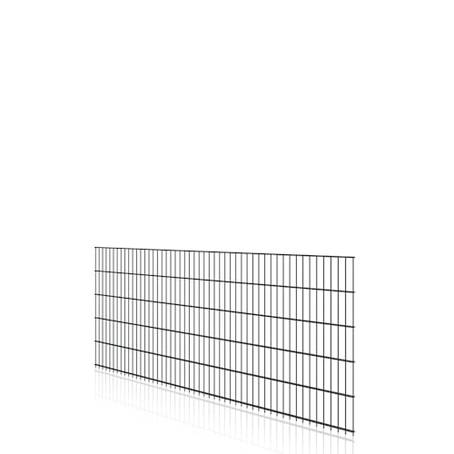 Doppelstabmatte 6/5/6 – 2,5 m breit – feuerverzinkt & pulverbeschichtet – in verschiedenen Höhen – Maschenweite 50x200 mm – Feuerverzinkt, Anthrazit oder Moosgrün (Anthrazit RAL 7016, 1030 mm)