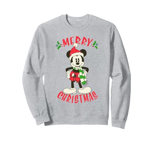 Sweat Mickey Mouse de Disney vintage style rétro de Noël pour adulte