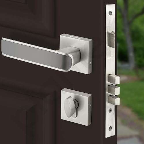 Image of Plantex Main Door Locks for Home /Premium Door Lock with 3 Years of Warranty /Mortise Lock for Door - Main Door Lock Set (7112 - Satin White & Satin Black)