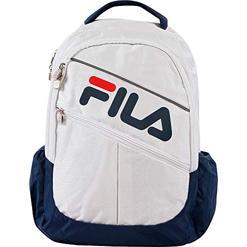 Fila August Laptop/Tablet Backpack, White, One Size