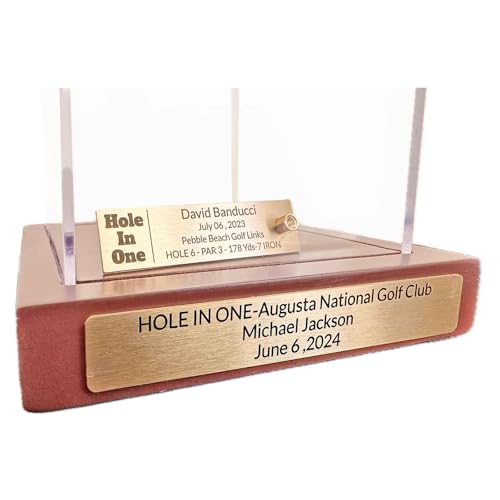 signxuni Baseball Display Cases Plaques - Engraved Brass Plate for Jersey Frame