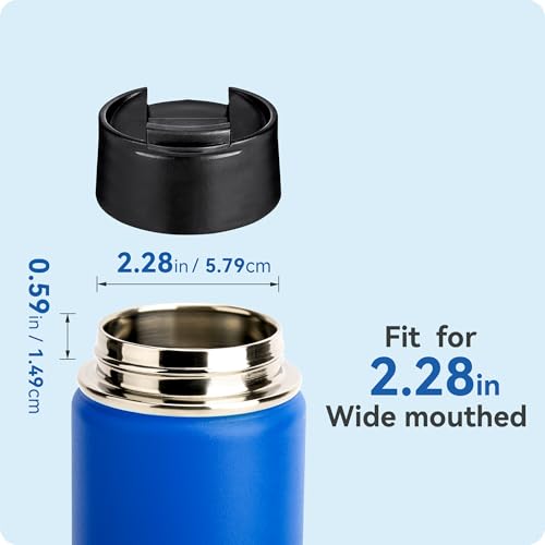 Image of Replacement Flip Lid for Hydro Flask Wide Mouth Bottles, Water Bottles Accessories for 12-64 oz 2.28 inch Wide Mouth Sport Bottles(Black 2 Pack