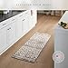 Maples Rugs Diamond Distressed Moroccan Runner Rug - Made in USA – Washable, Non Slip Indoor Carpet for Hallway, Kitchen, and Laundry Room, 2' x 6', Ivory/Gray