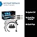 TRQ Ignition Coil & Spark Plug Kit Iridium 8 Piece Compatible with 1997-2000 Ford Explorer Ranger Mazda B4000 Only for V6 4.0L