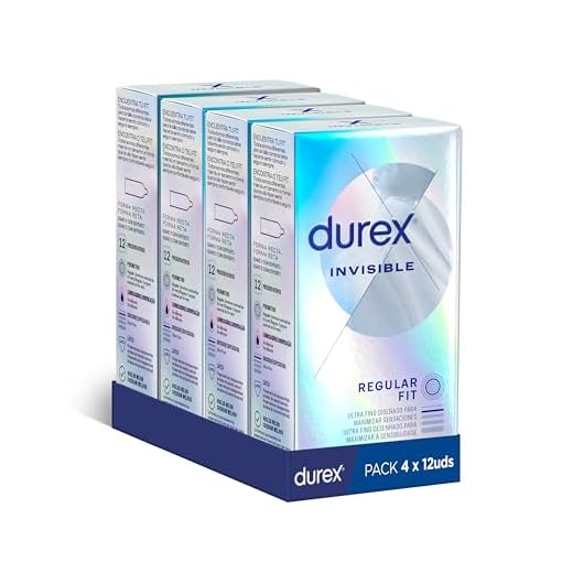 Durex Pack Ahorro Preservativos Invisible, Ultra Fino Diseñado para Maximizar Sensaciones, 48 condones