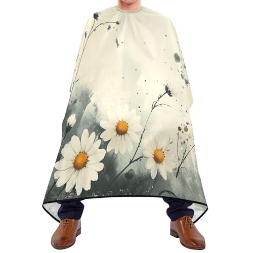 Kigai Daisy Hair Cutting Cape for Men & Women Waterproof Barber Cape Professional Hairdressing Salon Styling Apron with Adjustable Closure Snap
