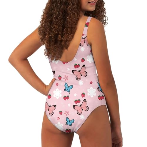 Image of YEXIATODO Kids One Piece Swimsuit for Teen Girls Womens Bathing Suit High Waist Bikini Set Girls Swimsuit for 7-18 Years Old