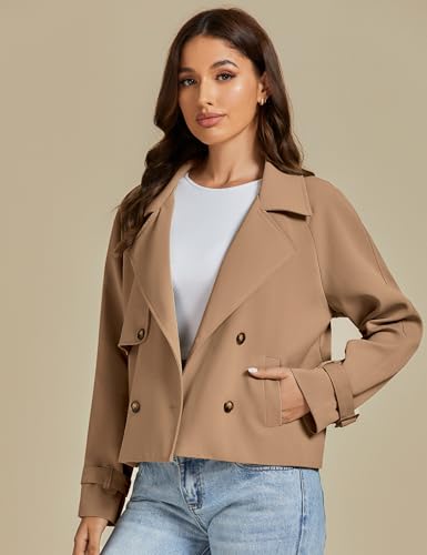 Luvamia Camel Trench Coat for Women – Effortlessly Stylish & Warm for Autumn Adventures - Image 3