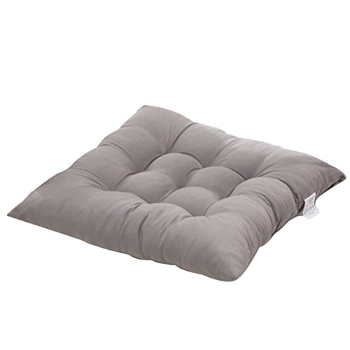 Worsendy Galettes de Chaise, Coussin de Chaise Souple Rembourré avec Liens Décoration Portable Maison Bureau Multi-Colore Orange,Irresistibly Cushiony Soft Seat Cushion 40 x 40 cm (Gris)