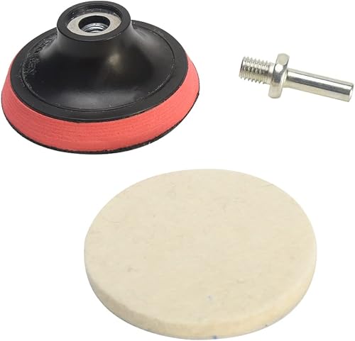 Miniatura 8 de Tookie Juego de pulido de vidrio para automóvil, 9 unidsjuego de pulido de vidrio de óxido de cerio, discos abrasivos, almohadilla de pulido, rueda