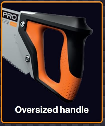 Fiskars Pro Handsäge für weiches Holz, Sägeblattlänge: 55 cm, 11 TPI, Schwarz/Orange, PowerTooth, 1062918