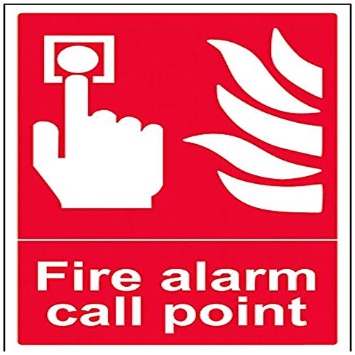 Image of V Safety Fire Alarm Call Point Sign - 200mm x 300mm - 1mm Rigid Plastic