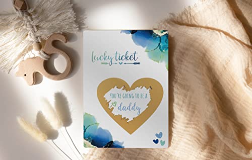 Image of Joli Coon Pregnancy announcement scratch card - You are going to be a daddy - Baby announcement with envelope - Dream