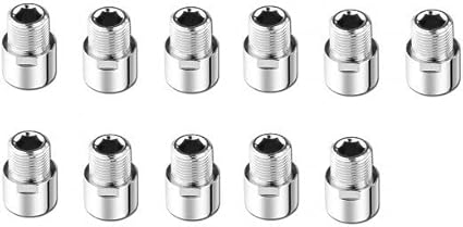 Spazio Stainless Steel 1 Inch Faucet Extension Nipple for Bathroom Taps/Kitchen Taps, Heavy Duty Anti Rust Material, Used for Longbody Taps, Sink Taps, 2 in 1 TapsPack of 11