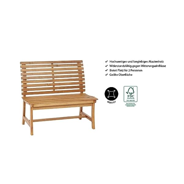 Dehner Gartenbank Paisley 2-Sitzer Akazienholz