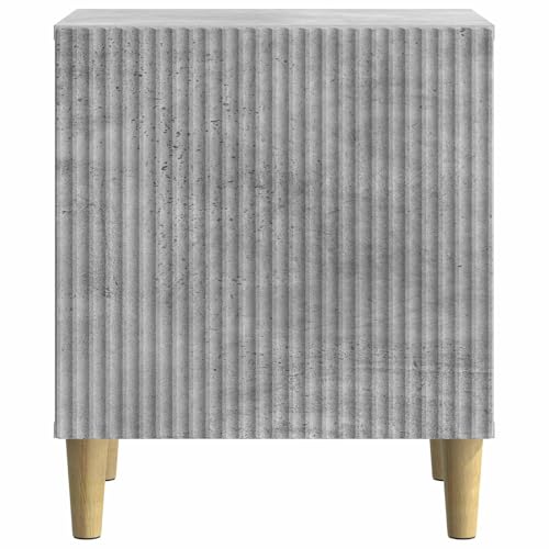 Table de chevet gris béton 43x34,5x50 cm lot de 2 meuble chambre bois - 6