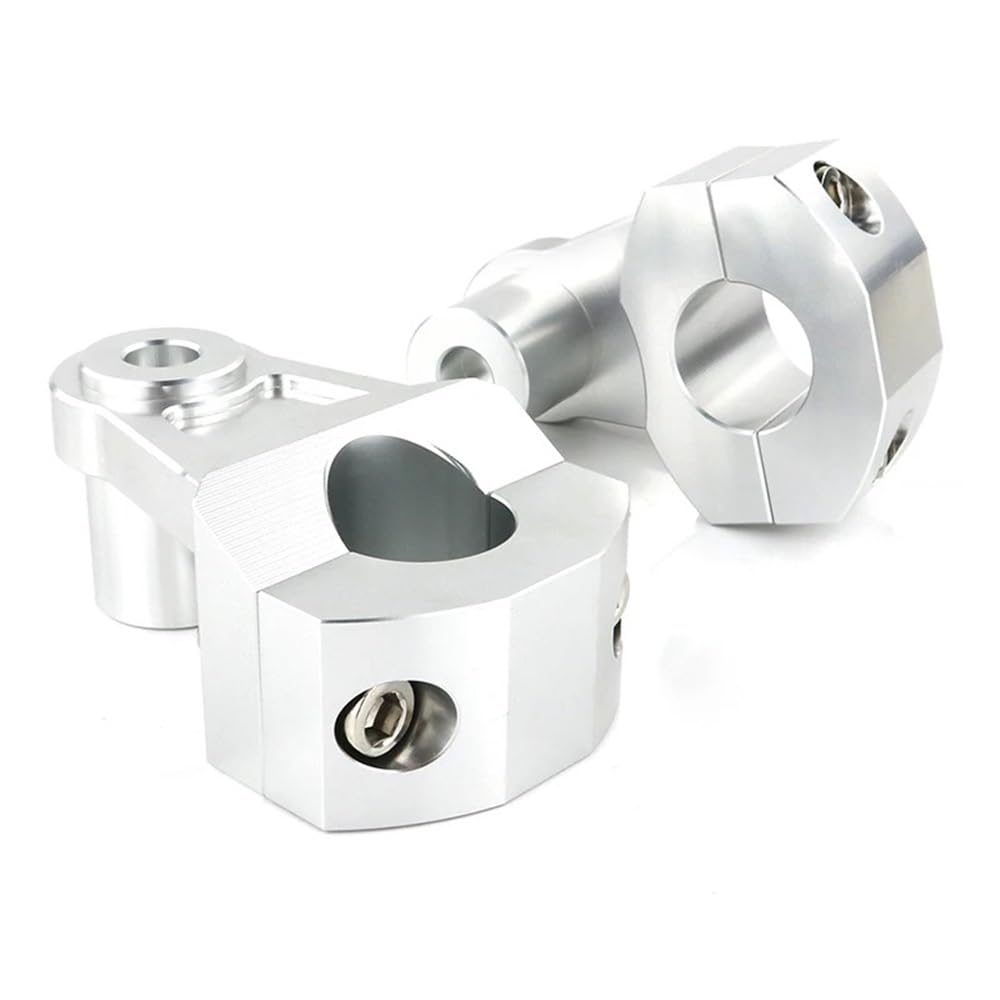 Riser Guidon Moto CNC en aluminium silver de 25,4 mm pour personnaliser votre custom