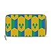 Saint Vincent and Grenadines Damen Clutch Leder Lange Brieftasche Kartenhalter Geldbörse
