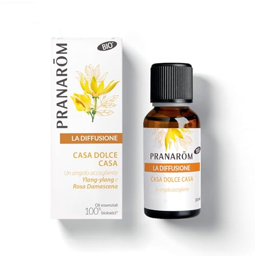PRANAROM - Bienestar en Casa - Difusión - Aceites Esenciales 100% Puros - Naturales y Bio - Mezcla Relajante y Cálido con Vainilla, Ylang-Ylang y Rosa de Damasco - 30ml