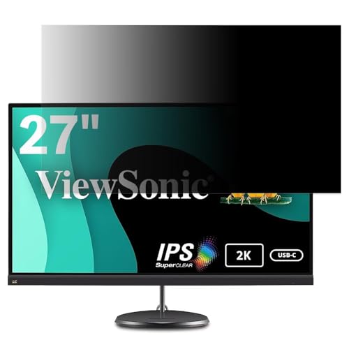 ViewSonic VX2785-2K-MHDU 27インチ 対応 覗き見防止 フィルター プライバシーフィルター パソコンPC モニター 液晶保護フィルム ブルーライトカット 反射防止 パソコン セキュリティーのぞき見防止 両面使用可能 反射防止 着脱簡