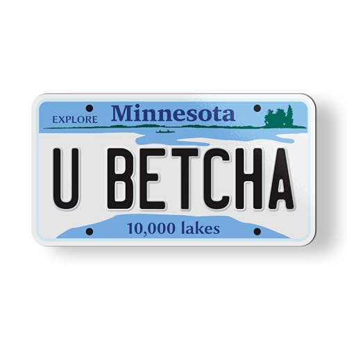 Imán decorativo estilo placa Minnesota para auto 3.5" miniatura 1