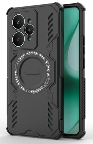 Image of ShieldTech Back Cover Case for Realme 15 5G | 360 Protection Mobile Phone Case Mag-Safe | Camera Protection | Back Cover for Realme 15 5G / Realme 15 5+G - Black TPU + PC
