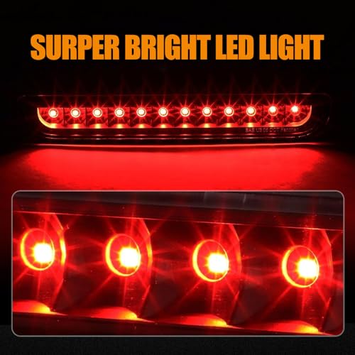 Image of Third 3rd Brake Light LED for 2007-2014 Toyota FJ Cruiser, High Mount Rear Brake Lights Assembly for 07-14 FJ Cruiser, Waterproof Center Cab Lamp Stop Light