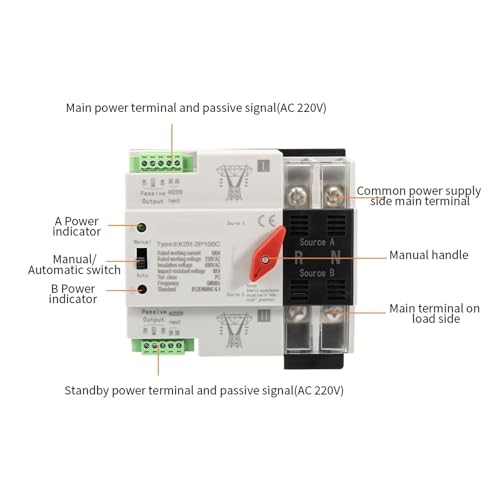Commutateur de transfert automatique double alimentation 220V 4P stable - 2