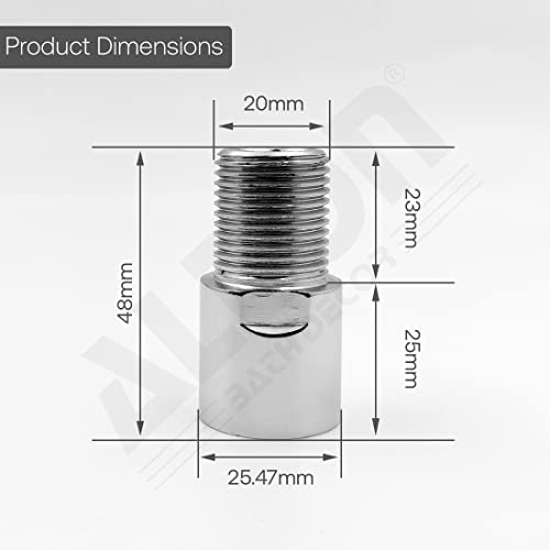 Image of ALTON ALD320, Brass 2-INCH Extension Nipple, 2-Piece (Silver)