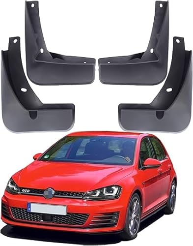 AnJWen Mud Flaps for VW Golf mk7 GTD 2013-2019, Car Wheel Protection, Front and Rear Mudflaps Splash Guards Fender Accessories - 4 Pcs