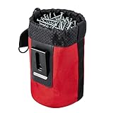 Nail/Screw Pouch,Clip On Tool Pouch for Men, 5 x 5 x 8 Inch Rounded Bolt Bag with Stand up Base Metal Clip on Organizer,Ideal for Carpenter,Electrician,Plumber,DIY Lovers,Maintenance Technician