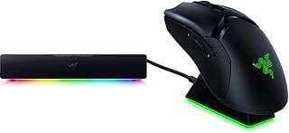 Razer Leviathan V2 X: PC Soundbar with Full-Range Drivers & Viper Ultimate Lighweight Wireless Gaming Mouse and RGB Charging Dock: Fastest Gaming Switches - 20k Dpi Optical Sensor - Classic Black