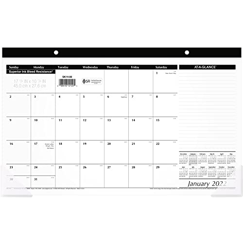 2022 Desk Calendar, AT-A-GLANCE Desk Pad Calendar, 17-3/4