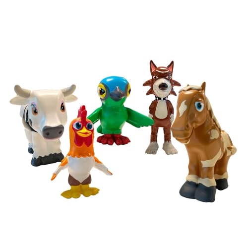 Bandai - La Granja de Zenón - Pack 5 Super Figuras La Granja De Zenón AR85500 Multicolor Explora el Mundo con el Pack de Super Figuras de Zenón, Diversión Total.