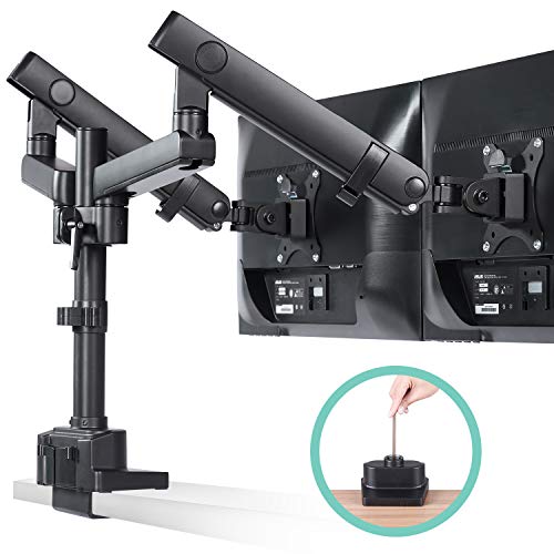 EleTab Dual Monitor Desk Mount Stand Premium Aluminum Articulating