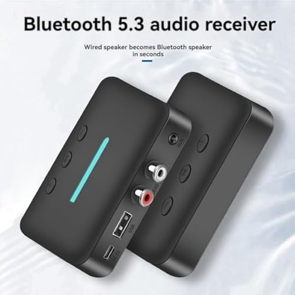 USB Bluetooth 5.3 приемник аудио адаптер беспроводной стерео музыки 3 5 мм AUX R L воспроизведения поддержка U диск на стол динамик