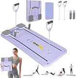 Clover Fitness Tavola Reformer Pilates pieghevole portatile, compatta, corda elastica rinforzata, fino a 136 kg, kit completo per la casa