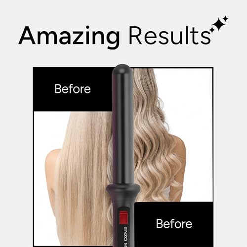 ENZO Milano 25mm (1 Inch) Clipless Ceramic Curling Iron/Curling Wand
