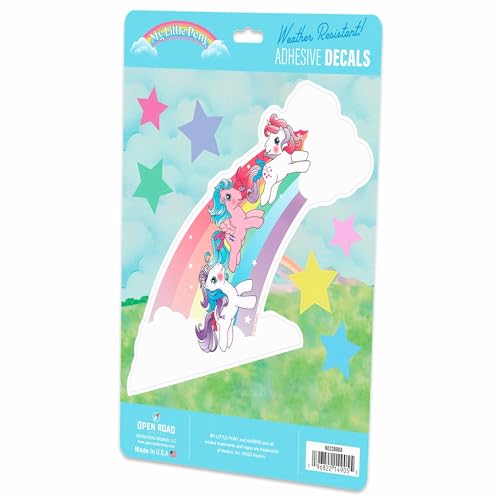 Image of Hasbro My Little Pony Adhesive Vinyl Decals - Fun Pony Sticker Set Featuring Glory, Firefly and Moondancer, 1 Pack (7 Count)