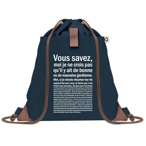 Sac à dos bleu avec pochette amovible pour le sport et la gym