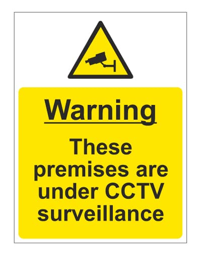 Warning these premises are under CCTV surveillance sign, Waterproof ...