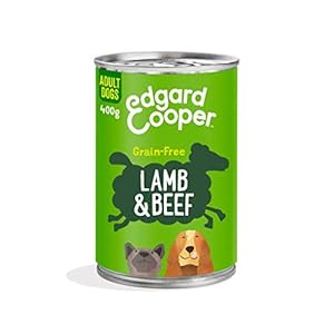 Edgard & Cooper Comida Húmeda para Perros Adultos Latas Perros Natural Sin Cereales Paté 400g x 6 Cordero & Ternera Fresco, Alimentación Sana Sabrosa y Equilibrada, Carne Fresca