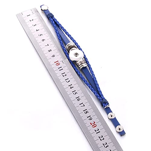 H&Py 8Pcs/Lot Leather Snap Button Bracelet Handmade Brown Black Pu Leather Snap Bracelet Jewelry Bracelet For Women Men Fit Diy 18Mm Snap Buttons Jewelry (1, Zinc Alloy) #TOP2